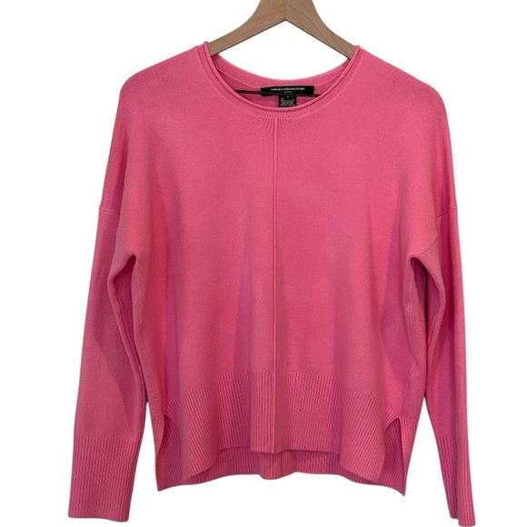 French Connection Baby Soft Della Vhari Long Sleeve Sweater, Pink,Scoop Neck, XS - Picture 2 of 13